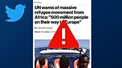A fake headline attributed to the NY Post claims that a massive influx of refugees is arriving in Europe