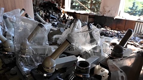 Kharkiv's Housing and Communal College building hit by rocket strike