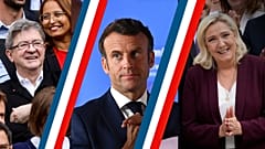Jean-Luc Mélenchon, Emmanuel Macron et Marine Le Pen