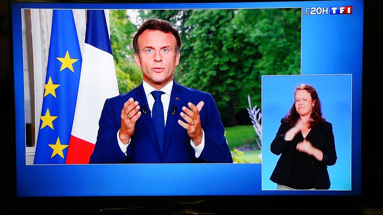 Der Präsident bei seiner Fernsehansprache