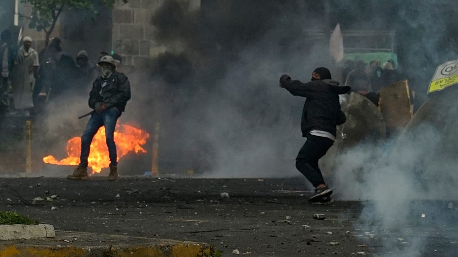 Des manifestants dans les rues de Quito (Equateur), le 22 juin 2022
