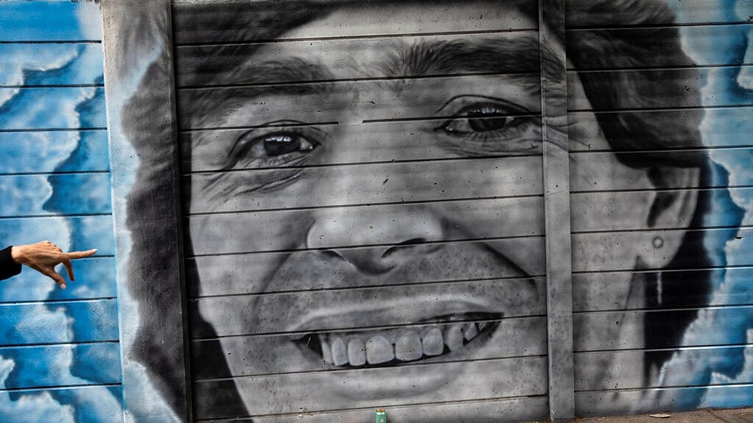 Maradonáról készült falfestmény Buenos Airesben