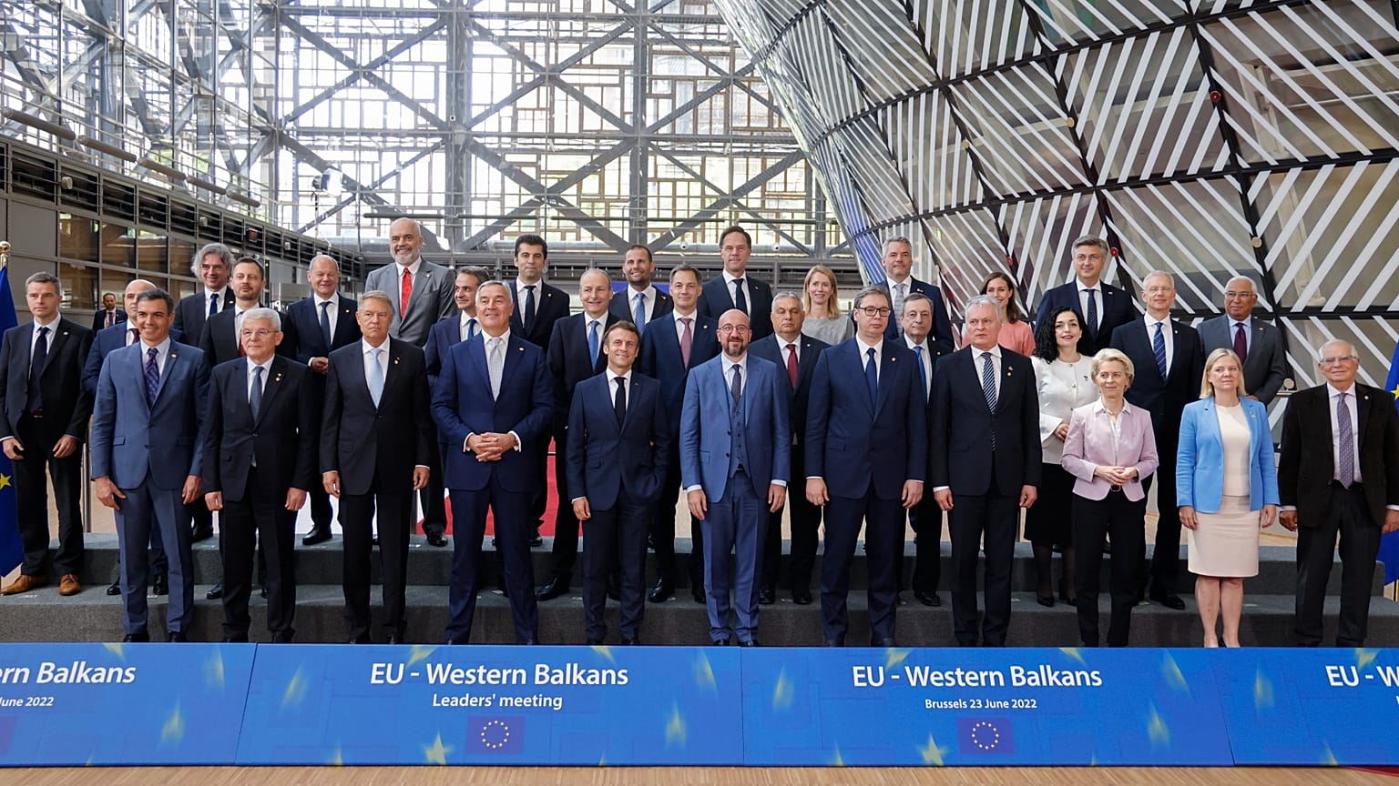 Les dirigeants des 27 réunis à Bruxelles à occasion d'un sommet européen, le 23 juin 2022