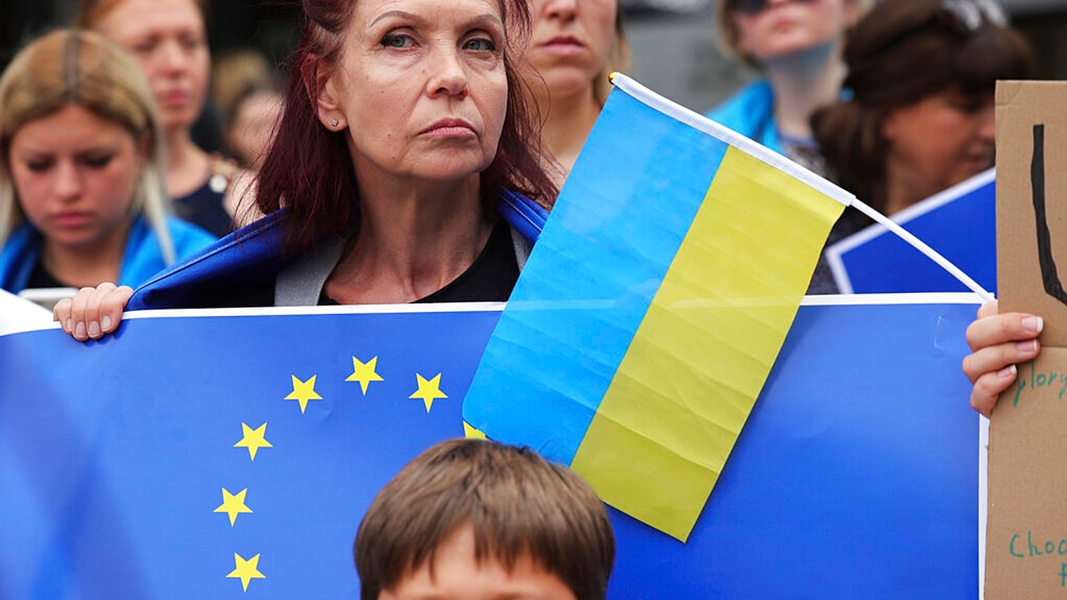 Сторонники Украины и Евросоюза