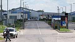 Ein Grenzübergang zwischen Litauen und dem russischen Kaliningrad