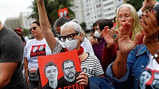 Manifestación para pedir justicia por asesinatos en Brasil