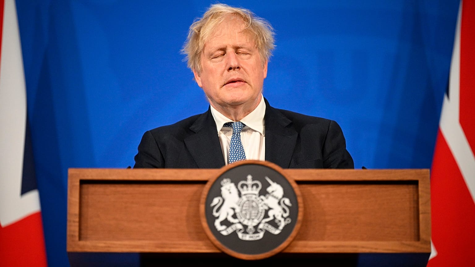 ritain's Prime Minister Boris Johnson speaks during a press conference in Downing Street, London, Wednesday, May 25 2022.