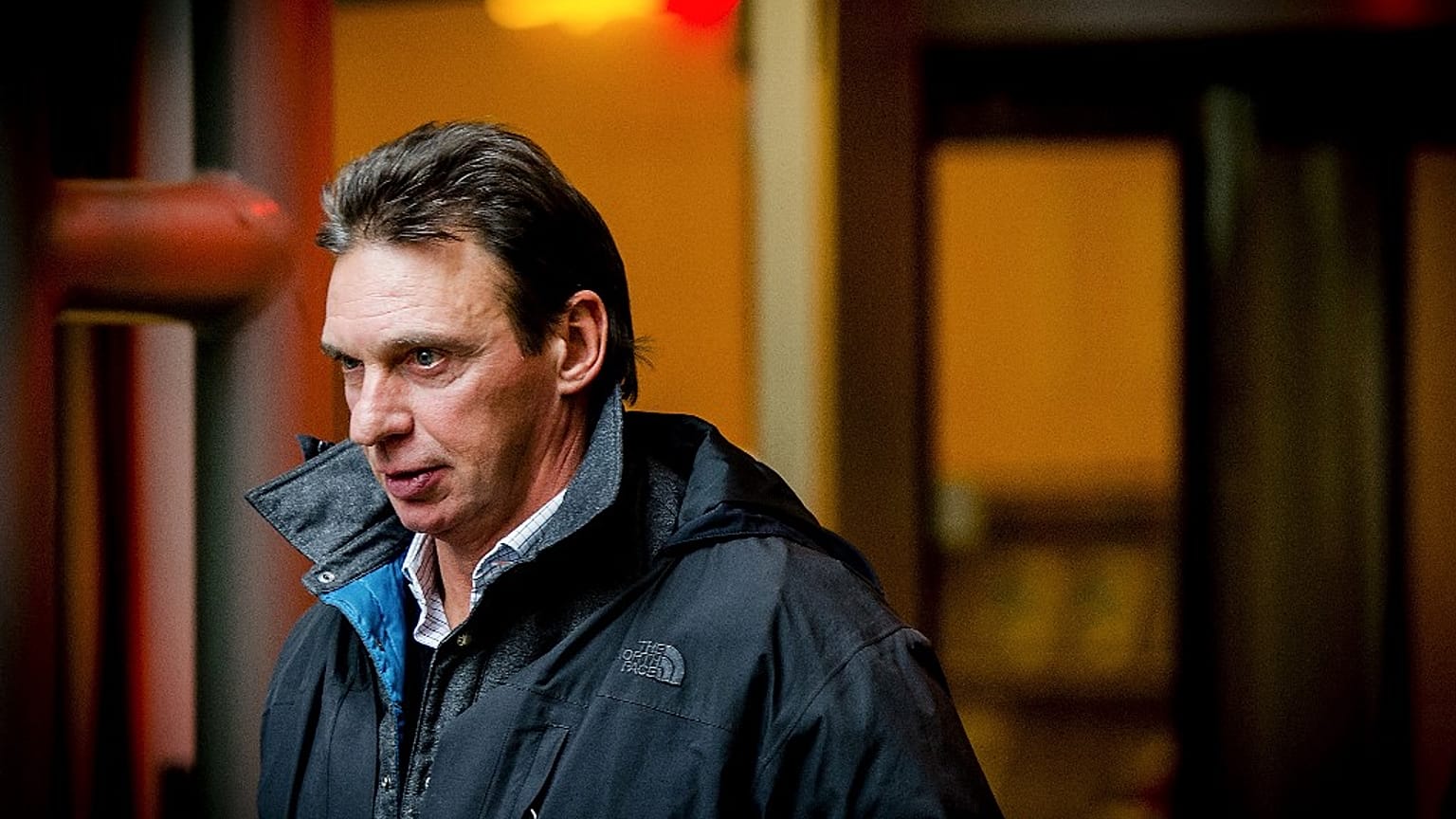 Dutch criminal Willem Holleeder pictured outside the courthouse of Haarlem in February 2014.