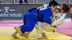 Lee Joonhwan und Shamil Borchashvili im Kampf um Gold