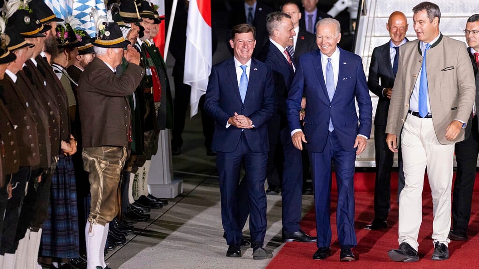 Joe Biden à chegada a Munique