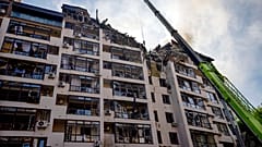 Edifício de nove andares ficou parcialmente destruído