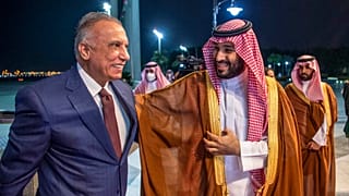 ولي العهد السعودي الأمير محمد بن سلمان ورئيس الوزراء العراقي مصطفى الكاظمي 