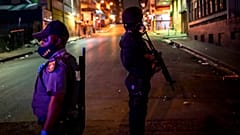South African police in Johannesburg, December 2021