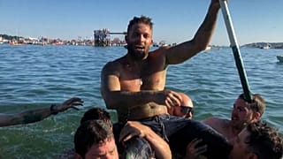 Winner of greasy pole competition