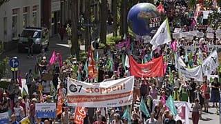 Des manifestants pour le climat en marge du G7 à Munich, en Allemagne