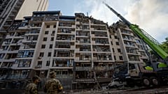 Zerstörte Gebäude in der Ukraine