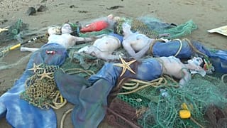 Una acción de Ocean Rebellion en Lisboa
