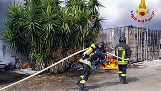 Großbrand bei Rom