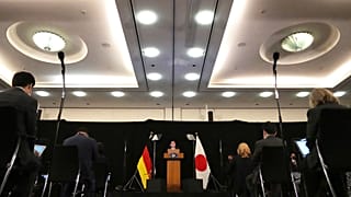 Japan's Prime Minister Fumio Kishida addresses a media conference during the G7 summit in Munich, Germany, on Tuesday, June 28, 2022