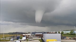 Tornádó a hollandiai Zierikzeenél