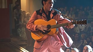 This image released by Warner Bros. Pictures shows Austin Butler in a scene from 'Elvis'.