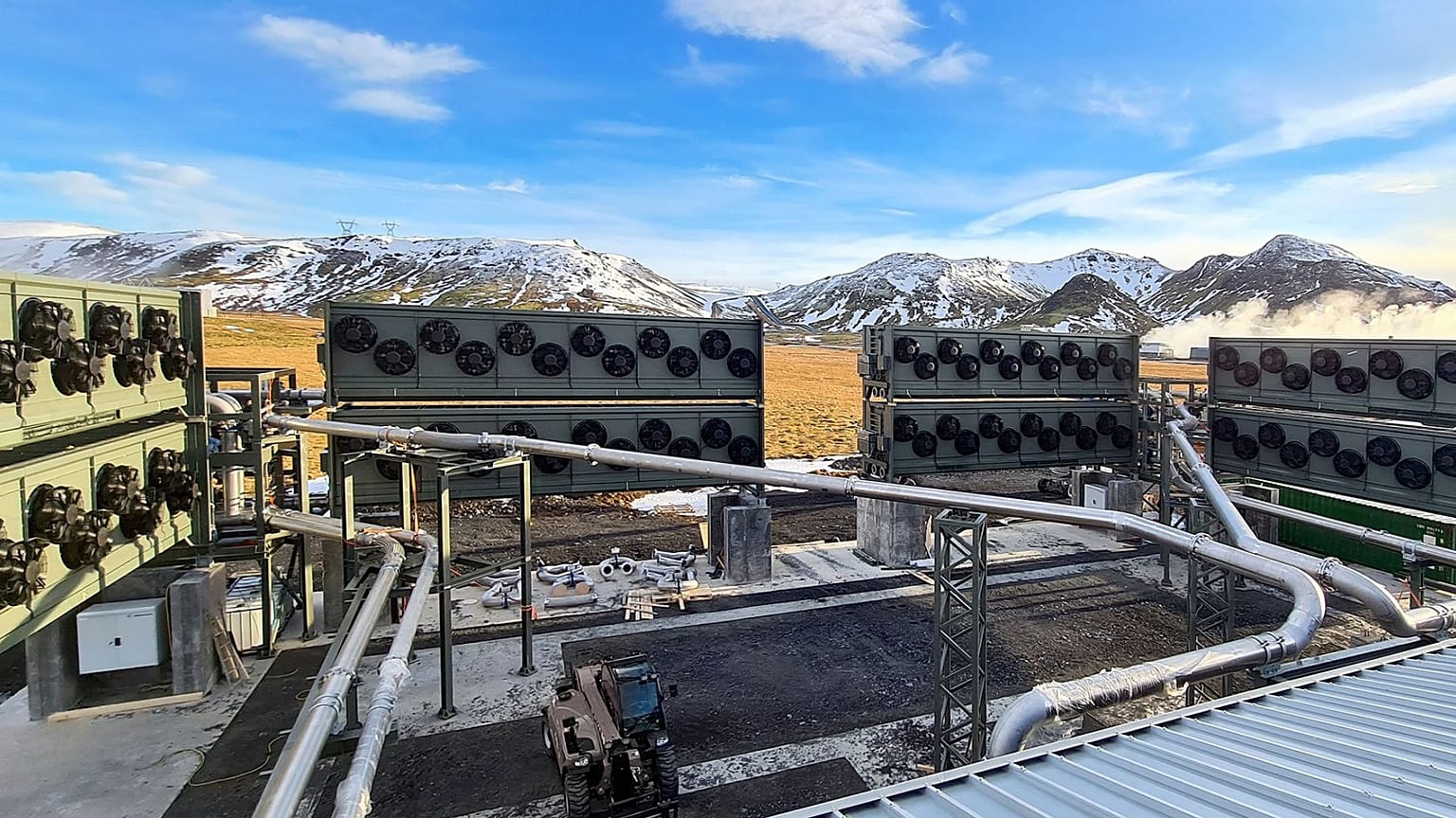 Climeworks' first and largest carbon-capture plant in Iceland, Orca.
