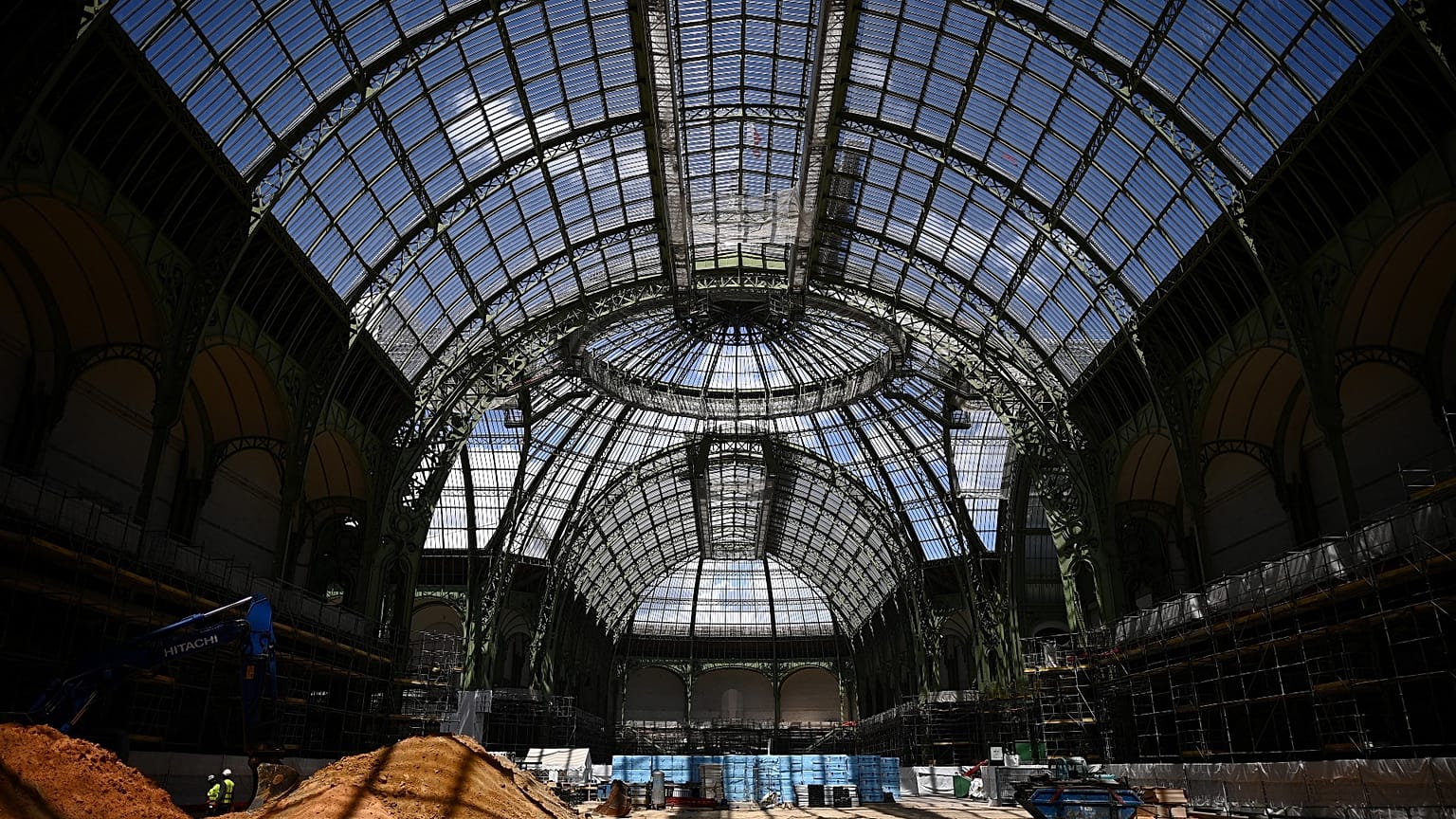 Les travaux du Grand Palais sous la nef