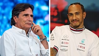 Nelson Piquet (L) had been speaking about Lewis Hamilton (R) on a podcast in November.