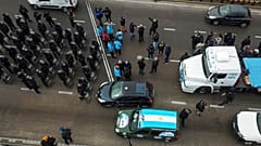 Bloqueo causado por la huelga de transportistas