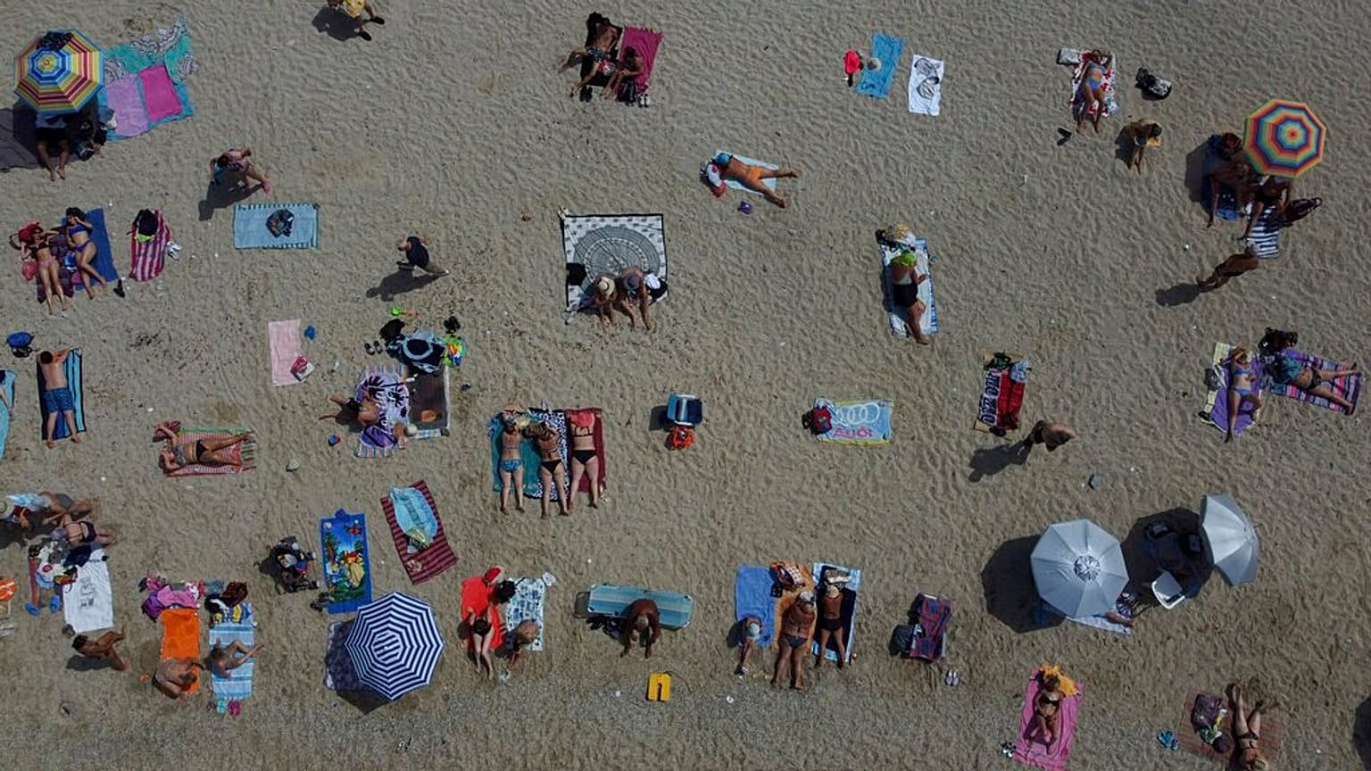 Der Alimos-Strand südlich von Athen am 23.6.22