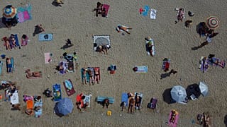 Der Alimos-Strand südlich von Athen am 23.6.22