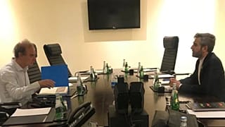 دیدار علی باقری کنی با انریکه مورا در دوحه