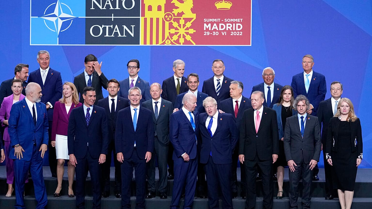 Лидеры стран НАТО на саммите в Мадриде. 29 июня 2022 г.