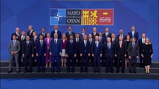 Foto de familia de los líderes de la OTAN, en Madrid, España