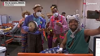 El grupo de payasos "Doctores de la Alegría".