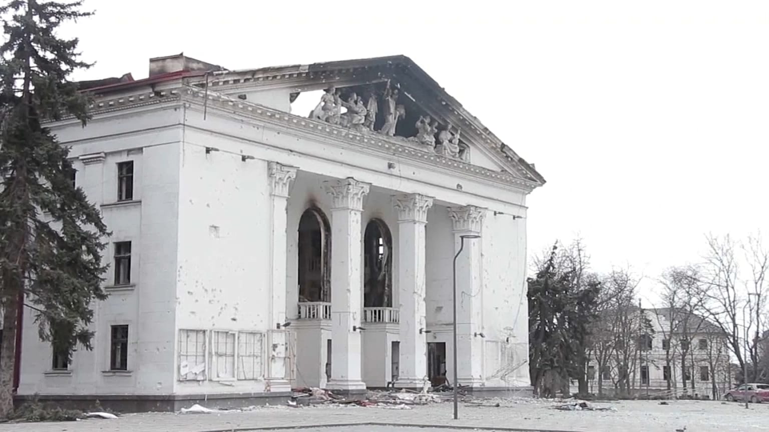 Theater der ukrainischen Hafenstadt Mariupol 
