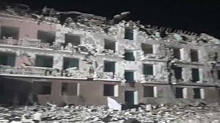 Zerbombtes Wohnhaus in Odessa
