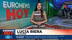 Lucía Riera presenta el informativo diario Euronews Hoy