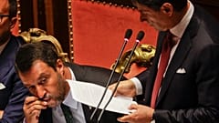 Giuseppe Conte, allora presidente del Consiglio, e Matteo Salvini, ex ministro dell'Interno