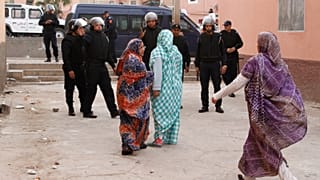 عناصر من الشرطة المغربية في الصحراء الغربية