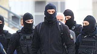 Ο Πέτρος Φιλιππίδης με τον Δημήτρη Λιγνάδη προσέρχονται στο Μικτό Ορκωτό Δικαστήριο, Αθήνα Παρασκευή 01 Απριλίου 2022