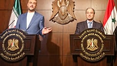 İran Dışişleri Bakanı Abdullahiyan (solda) ile Suriye Dışişleri Bakanı Faysal Mekdad