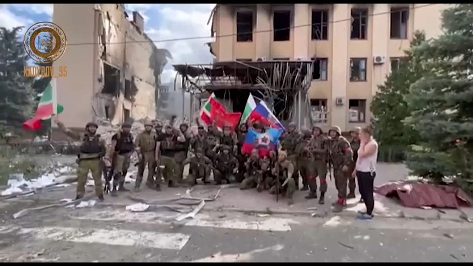 Video claims to show Chechen forces in Lysychansk