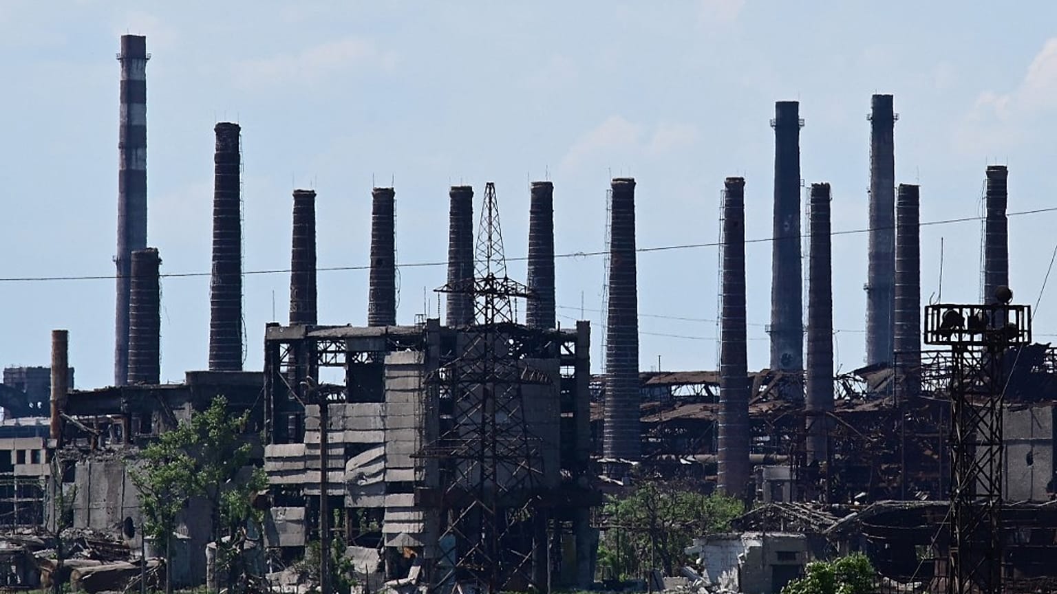 Ruínas da fábrica de aço da Azovstal, Mariupol