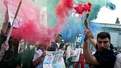 Manifestación contra el Gobierno de Georgia