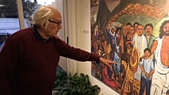 Pérez Esquivel describe partes del cuadro "Vía Crucis Latinoamericano"