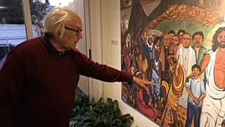 Pérez Esquivel describe partes del cuadro "Vía Crucis Latinoamericano"