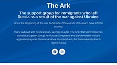Webseite "The Ark" für Russen , die ins Ausland wollen