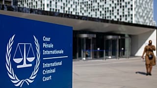 The exterior view of the International Criminal Court in The Hague, Netherlands, March 31, 2021.
