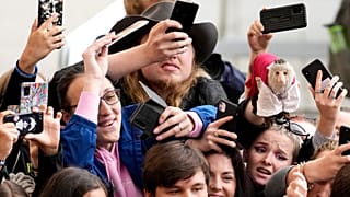 Festival goers at the Karlovy Vary Film Festival 2021